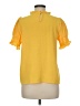 Les Amis 100% Polyester Yellow Short Sleeve Top Size M - photo 2