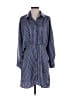 H&M 100% Polyester Checkered-gingham Blue Casual Dress Size M - photo 1