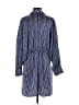 H&M 100% Polyester Checkered-gingham Blue Casual Dress Size M - photo 2