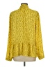 Ann Taylor LOFT 100% Polyester Floral Yellow Long Sleeve Blouse Size L - photo 2