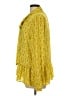 Ann Taylor LOFT 100% Polyester Floral Yellow Long Sleeve Blouse Size L - photo 5