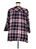 Catherines 100% Rayon Plaid Multi Color Purple 3/4 Sleeve Blouse Size 2X - photo 2