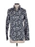 Amazon Essentials 100% Cotton Floral Blue Long Sleeve Button-Down Shirt Size S - photo 1