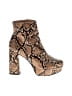 Steve Madden 100% Leather Animal Print Brown Ankle Boots Size 6 1/2 - photo 1