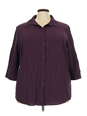 White Stag 3/4 Sleeve Button-Down Shirt (view 1)