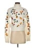 Francesca's Floral Ivory Pullover Sweater Size S - photo 1