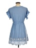 Speechless Blue Short Sleeve Blouse Size L - photo 2
