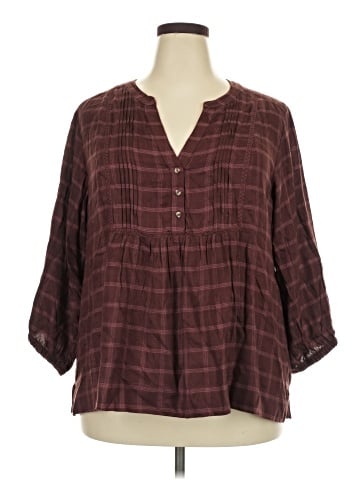 Wrangler Jeans Co 3/4 Sleeve Blouse (view 1)
