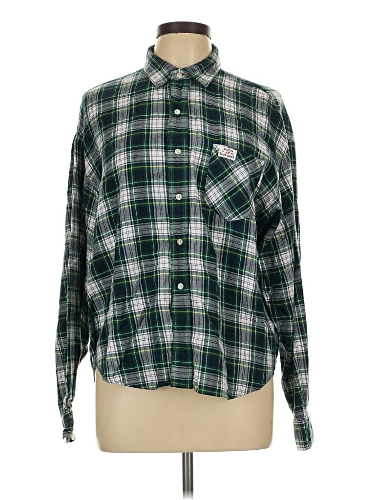 Pre-owned Ralph Lauren Long Sleeve Button Down Shirt In Green