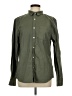 New Look Solid Green Long Sleeve Button-Down Shirt Size L - photo 1
