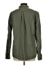 New Look Solid Green Long Sleeve Button-Down Shirt Size L - photo 2