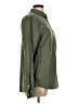 New Look Solid Green Long Sleeve Button-Down Shirt Size L - photo 4