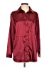 Unbranded 100% Polyester Burgundy Long Sleeve Blouse Size S - photo 1