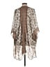 Simply Noelle 100% Polyester Brown Kimono Size L - photo 2