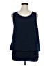 DG^2 by Diane Gilman 100% Polyester Blue Sleeveless Blouse Size XL - photo 1