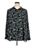 Lane Bryant Floral Black Long Sleeve Blouse Size 18 - 20 Plus - photo 1