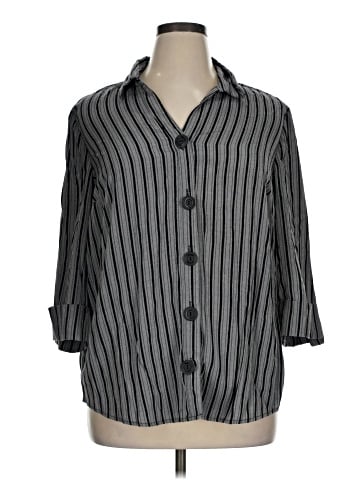 Maggie Barnes 3/4 Sleeve Button-Down Shirt (view 1)
