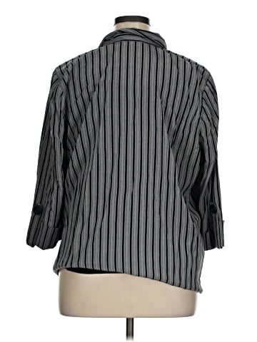 Maggie Barnes 3/4 Sleeve Button-Down Shirt (view 2)