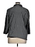 Maggie Barnes Stripes Gray 3/4 Sleeve Button-Down Shirt Size 1X - photo 2