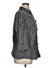 Maggie Barnes Stripes Gray 3/4 Sleeve Button-Down Shirt Size 1X - photo 4