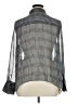 INC International Concepts 100% Polyester Houndstooth Silver Gray Long Sleeve Blouse Size XL - photo 2