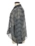 INC International Concepts 100% Polyester Houndstooth Silver Gray Long Sleeve Blouse Size XL - photo 5