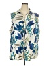 White Stag Tropical Blue Sleeveless Blouse Size 5X - photo 1