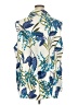 White Stag Tropical Blue Sleeveless Blouse Size 5X - photo 2