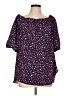 MICHAEL Michael Kors Purple Short Sleeve Blouse Size L - photo 1