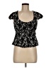 Blue Rain Black Short Sleeve Top Size M - photo 1