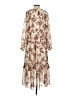 Kate and Sam 100% Polyester Brown Casual Dress Size S - photo 2