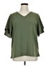 Unbranded 100% Polyester Green Short Sleeve Top Size XL - photo 1
