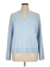 Ann Taylor LOFT 100% Cotton Blue Pullover Sweater Size XL - photo 1