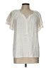 Dylan 100% Rayon Ivory Short Sleeve Blouse Size L - photo 1