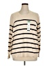Terra & Sky Stripes Tan Pullover Sweater Size 1X - photo 1