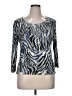 Mirror Image Animal Print Silver 3/4 Sleeve T-Shirt Size XL - photo 1