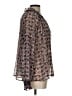 Zara Brown Long Sleeve Blouse Size L - photo 4