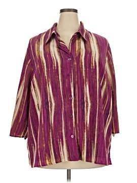 Just My Size 3/4 Sleeve Blouse