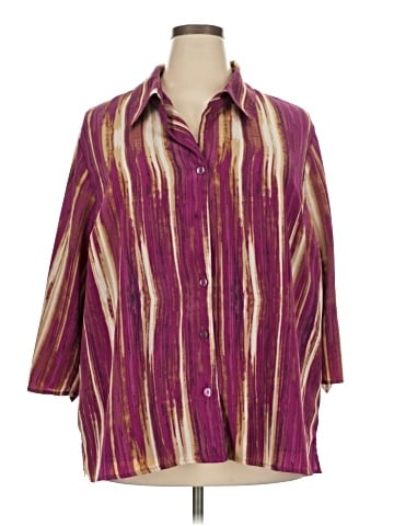 Just My Size 3/4 Sleeve Blouse (view 1)
