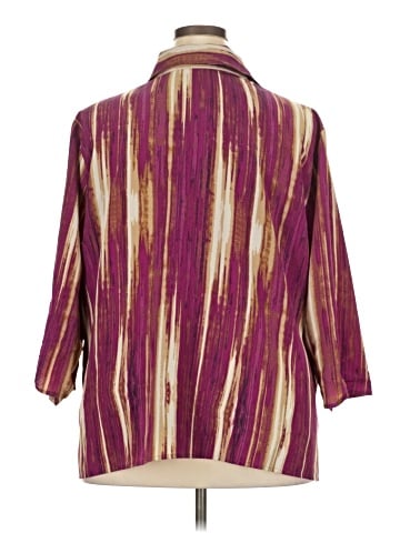 Just My Size 3/4 Sleeve Blouse (view 2)