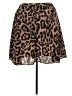 Shein 100% Polyester Animal Print Brown Casual Skirt Size 4XL - photo 2