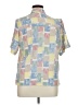 Allison Daley Color Block Blue Short Sleeve Blouse Size 14 Petite - photo 2