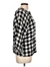 Time and Tru 100% Polyester Checkered-gingham Black 3/4 Sleeve Blouse Size L - photo 4