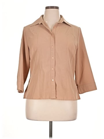 Kathy Che 3/4 Sleeve Button-Down Shirt (view 1)