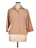 Kathy Che Tan 3/4 Sleeve Button-Down Shirt Size 14 - photo 1