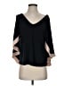 BCBGMAXAZRIA Black 3/4 Sleeve Top Size S - photo 1