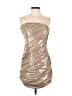 Zara Metallic Tan Cocktail Dress Size L - photo 1