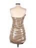 Zara Metallic Tan Cocktail Dress Size L - photo 2