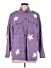 Davi & Dani Stars Purple Long Sleeve Blouse Size M - photo 1