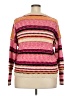 Unbranded 100% Polyester Stripes Pink Pullover Sweater Size 2X - photo 2